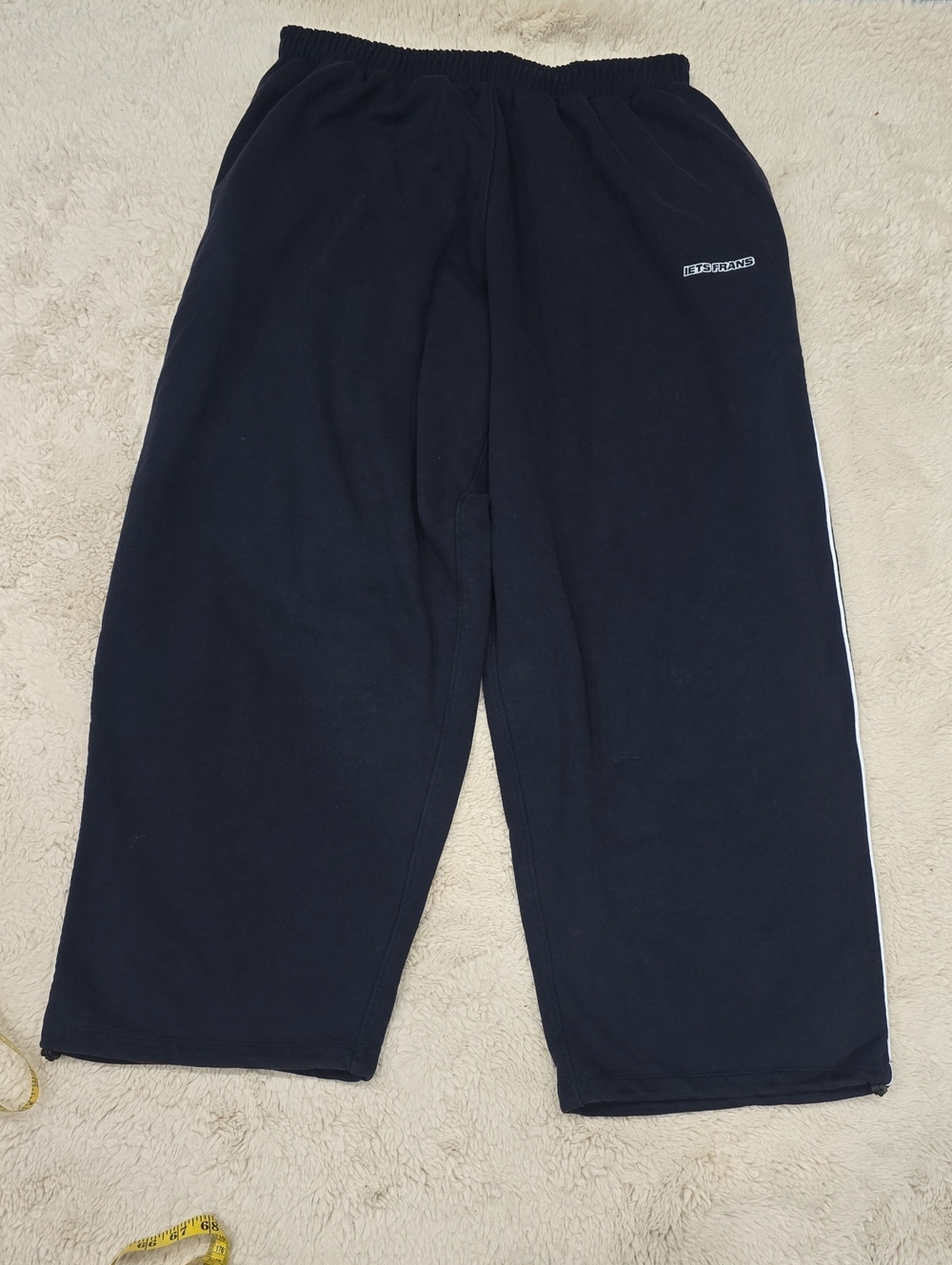 Women's Black Track Joggers with Side Stripe
